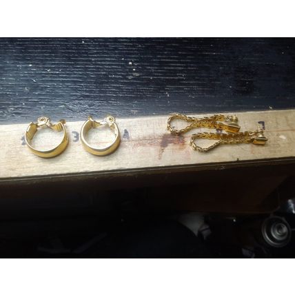 Monet Gold Earrings 2 pair