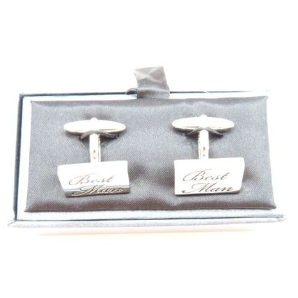 Best Man Cufflinks Metal Boxed Gift Wedding Marriage Groom