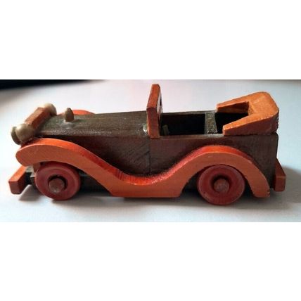 Vintage Car : Open Top Made From Wood : Ornament