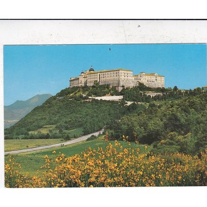 Abbazia Montecassino Italy Postcard unused VGC