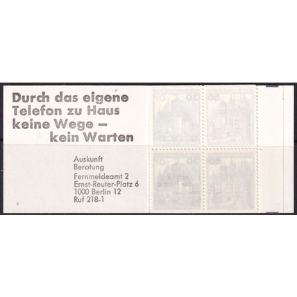 Berlin - Germany 1977 Mi MH10aI UMM - Booklet (E-031 (1))