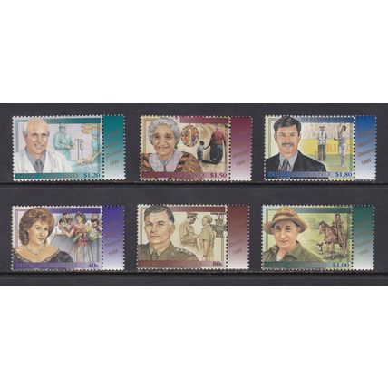 New Zealand: 1995 Famous New Zealanders. Mint Set 6 Stamps. Ref: S0519