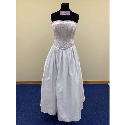 Milano formals Pink and Ivory Prom Dress size S