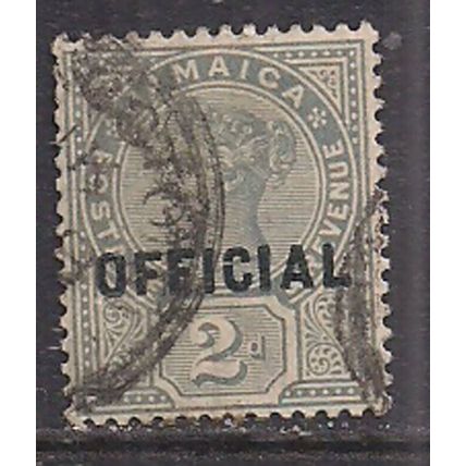 Jamaica 1891 QV 2d Green used Ovpt Official SG O3 ( C1269 )