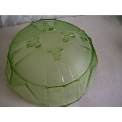 Sowerby Art Deco Green Chevron Dessert Serving Bowl & 4 Sundae Dishes
