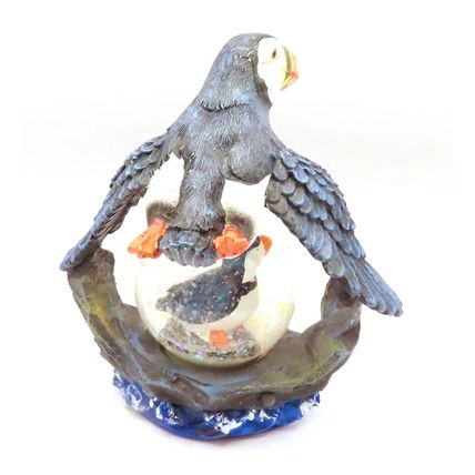 Puffin Minature Water ball with Glitter 10.5 CM Sea Birds Home Decor Gift Beach