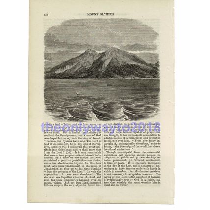 Mount Olympus, Greece, Book Illustration (Print), 1861