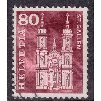 Switzerland 1960 St Gall Cathedral 80c Fine Used SG 626 VGC