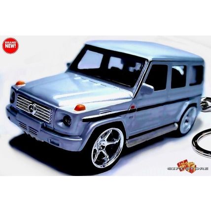 RARE KEYCHAIN SILVER MERCEDES G CLASS G WAGON CUSTOM Ltd. Ed. GREAT GIFT