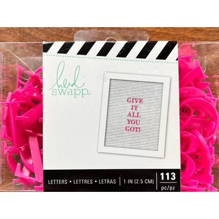 113 Piece Alphabet Hot Pink for Letterboard Heidi Swapp American Crafts NEW