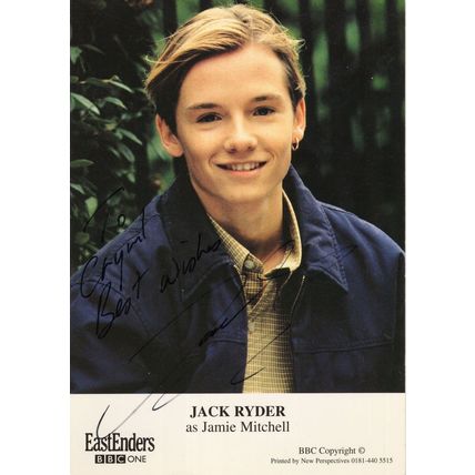 Jack Ryder as Jamie Mitchell BBC Eastenders Early Hand Signed Photo