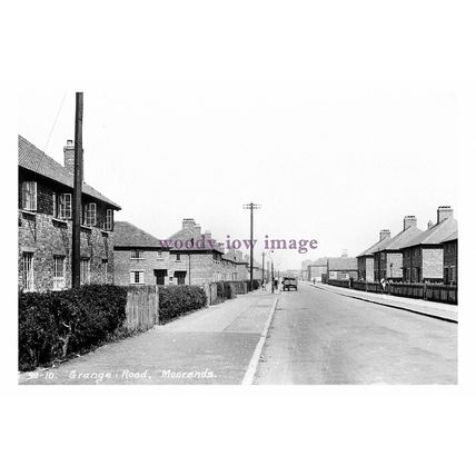 pu3539 - Yorks - Early Houses along Grange Road, Moorends - print 6x4