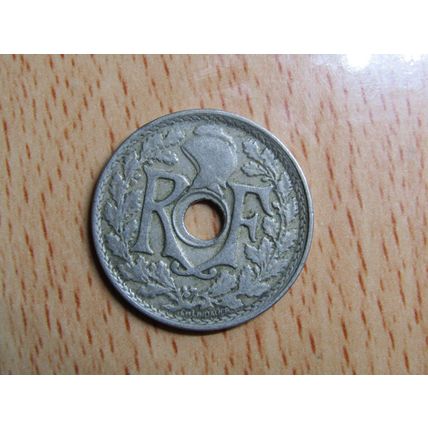 France Republic 1920 25 Centimes Coin