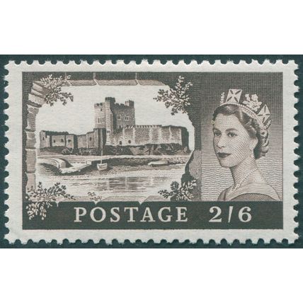 Great Britain 1959 2s 6d black-brown SG595 unused