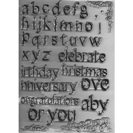 A4 Alphabet Stamp Set. Stamping Cardmaking Scrapbooking Crafts