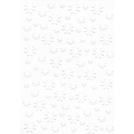 A6 Embossed Card. 10 Sheets. Floral. Cardmaking Scrapbooking Crafts Toppers