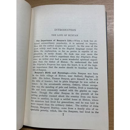 RARE* 1910 JOHN BUNYAN "THE PILGRIM'S PROGRESS" FICTION USA HARDBACK BOOK (P3)