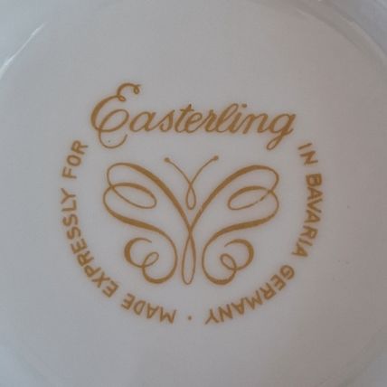 Vintage Easterling RADIANCE CREAMER Pink Rose 12oz Gold Trim Bavaria Germany