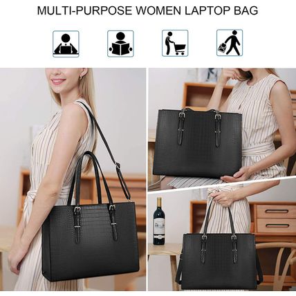 Laptop Bag for Women 15.6 Inch Laptop Tote Bag Leather Classy Computer Briefcase