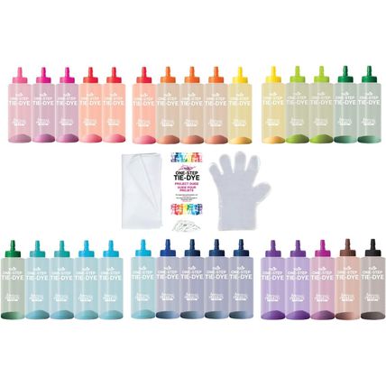 Tulip One-Step Tie Dye Ultimate Summer Bundle, Classroom Pack, Tie Dye Party Sup