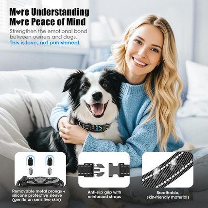 Smart AI Bark Collar for Large Medium Small Dogs, anti Barking Device with 5 Tra