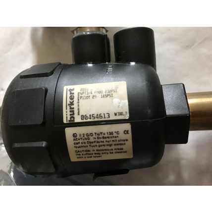 3/4" BURKERT 2000 B 3/4 E BR ANGEL PISTON PILOT VALVE 00450259 0311 C 5/64,ek