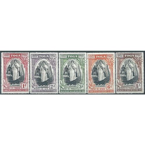 Tonga 1944 Silver Jubilee of Queen Salote Set SG83-87 Mounted Mint ... .