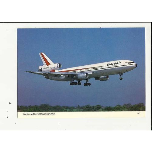 Aviation WARDAIR DC-10-30 Postcard by Skilton & Fry (617)