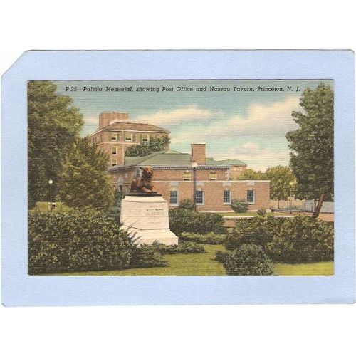 New Jersey Princeton Palmer Memorial Showing Post Office & Nassau Tavern~1214
