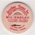 CT Somers Milk Bottle Cap Name/Subject: Sunshine Farms, Inc. Mil-Cholac~269