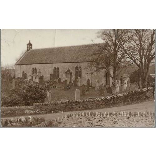 Kilfinan, Argyll & Bute - Church - RP postcard, Millhouse pmk 1926 (crease)