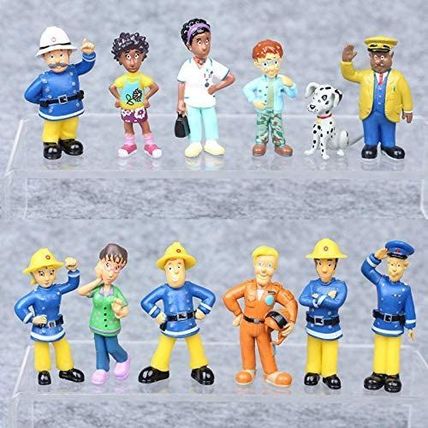 Fireman Sam Fun Toys Doll 12 Creative Cake Accessories Gift Topper Figure Kids