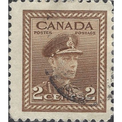 CANADA, King George VI Army uniform, brown 1942, 2c, #5