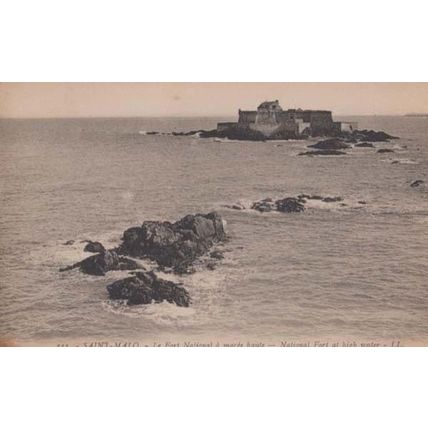 Saint Malo Le Fort National At High Water Antique French Postcard