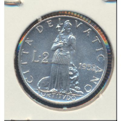 Vatican City 1952 2 Lire Coin, Nicer