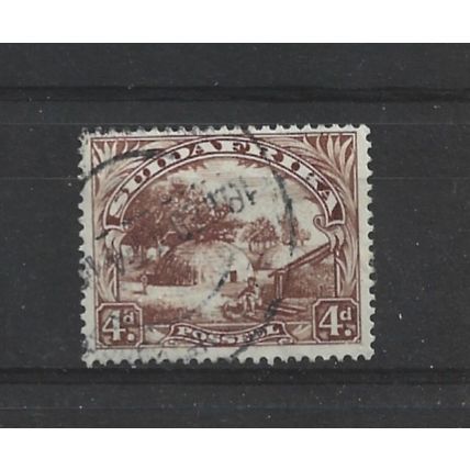 SouthAfrica.SG35 4d A Native Kraal.Afrikaans Inscription.Fine Used.Aug25c
