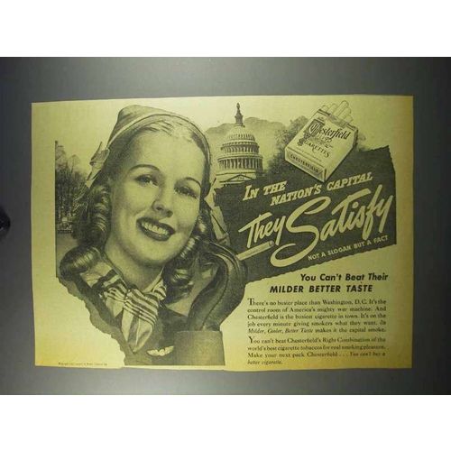 1943 Chesterfield Cigarettes Ad - In Nation's Capital