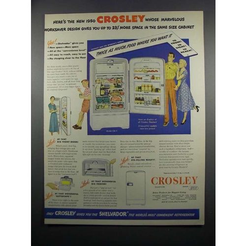 1950 Crosley Model CB-11 Refrigerator Ad