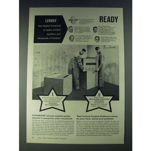1958 Lennox Landmark System Ad - Lennox has helped hundreds of Builders
