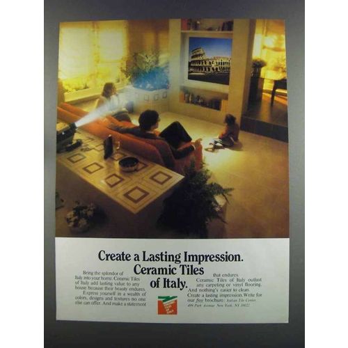 1982 Ceramic Tiles of Italy Ad - A Lasting Impression