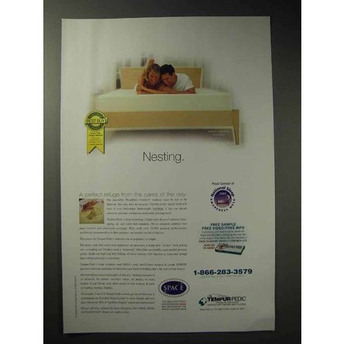 2003 Tempur-Pedic Mattress Ad - Nesting