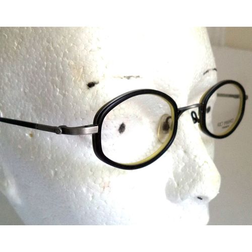 New Kio Yamato Eyeglasses UNISEX Black Titanium IC-106 Silver Glasses Japan