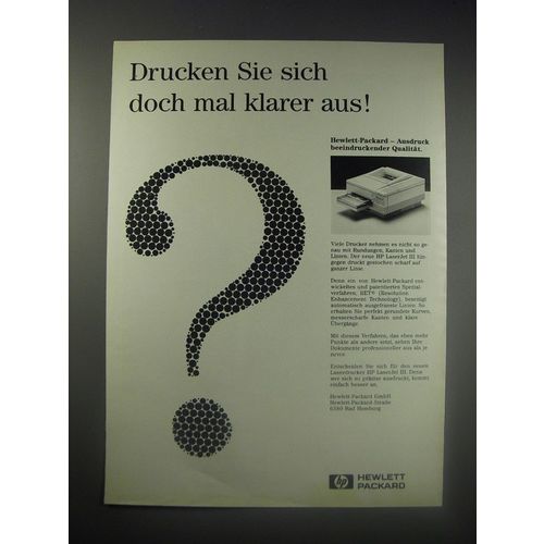 1990 Hewlett-Packard LaserJet III printer Ad - in German - Drucken Sie sich
