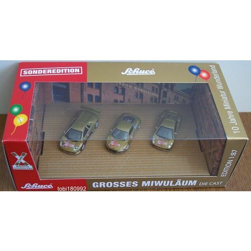Schuco HO Anniversary Set Lamborghini Murcielago Gallardo Audi R8 Diecast New