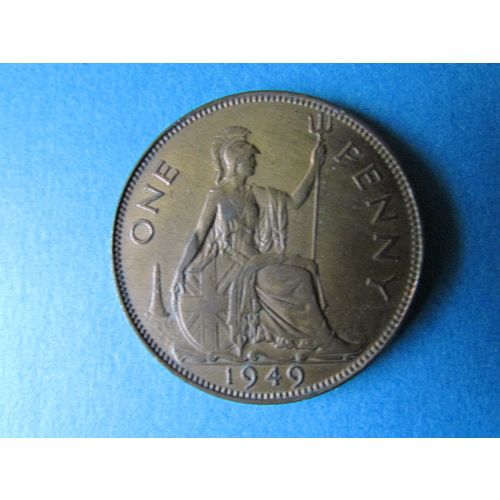 1949 GEORGE VI ONE PENNY FREE POST J.