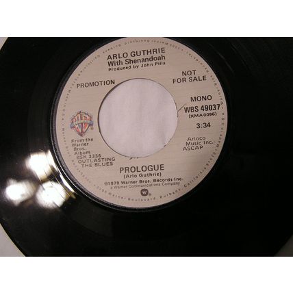 Arlo Guthrie and Shenandoah Promo 45-PROLOGUE STEREO/MONO