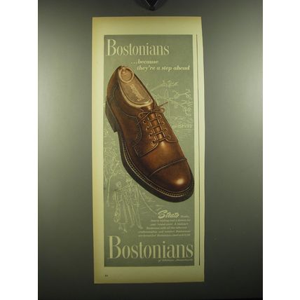 1949 Bostonians Strato Shoe Ad - Bostonians ..because they're a step ahead
