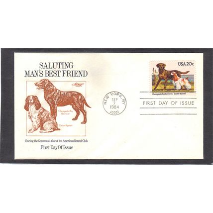FDC Artmaster 2099 20c Retriever-Spaniel (Cachet-U/A) CV40163