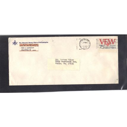 Masonic Stamp Club Cover 1525 10c VFW CV03036
