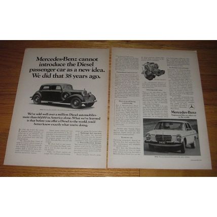 1974 Mercedes-Benz 240D Car Advertisement - 1936 Mercedes